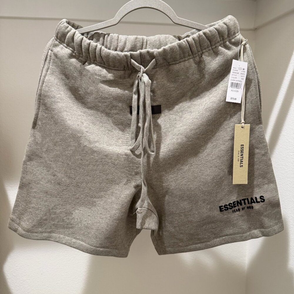 Combo Set Fear of God Essentials Dark Oat T-shirt & Shorts BNWT Authentic ✅ - Picture 4 of 9